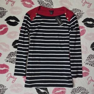 Nautica Striped Long Sleeve Top